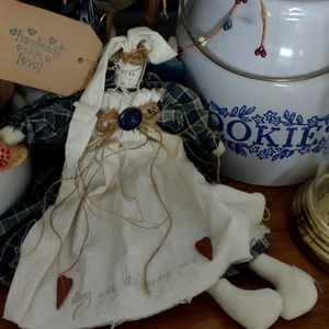 Folk art primitive fabric doll